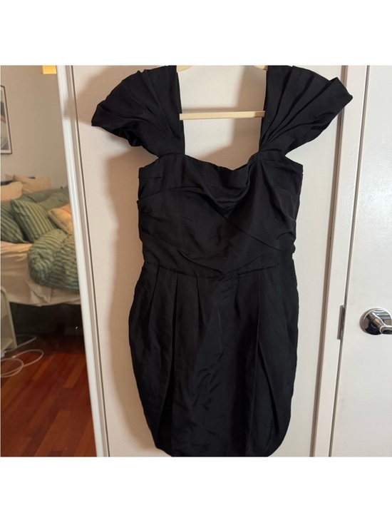3.1 Phillip Lim Dresses & Skirts - 3.1 PHILLIP LIM Black Sculptural Sleeve Mini Dress | Cotton Silk
